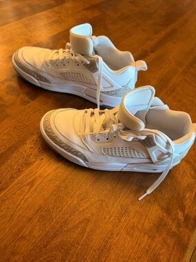 Jordan White and Gray Retro Basketball Sneakers